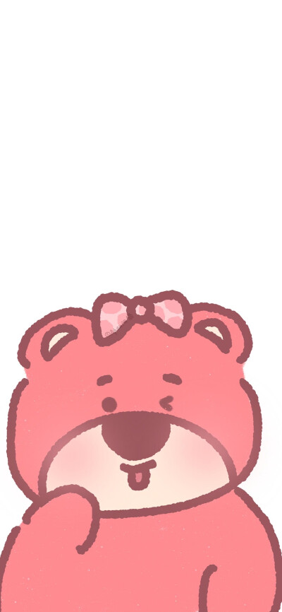 可爱粉色小熊