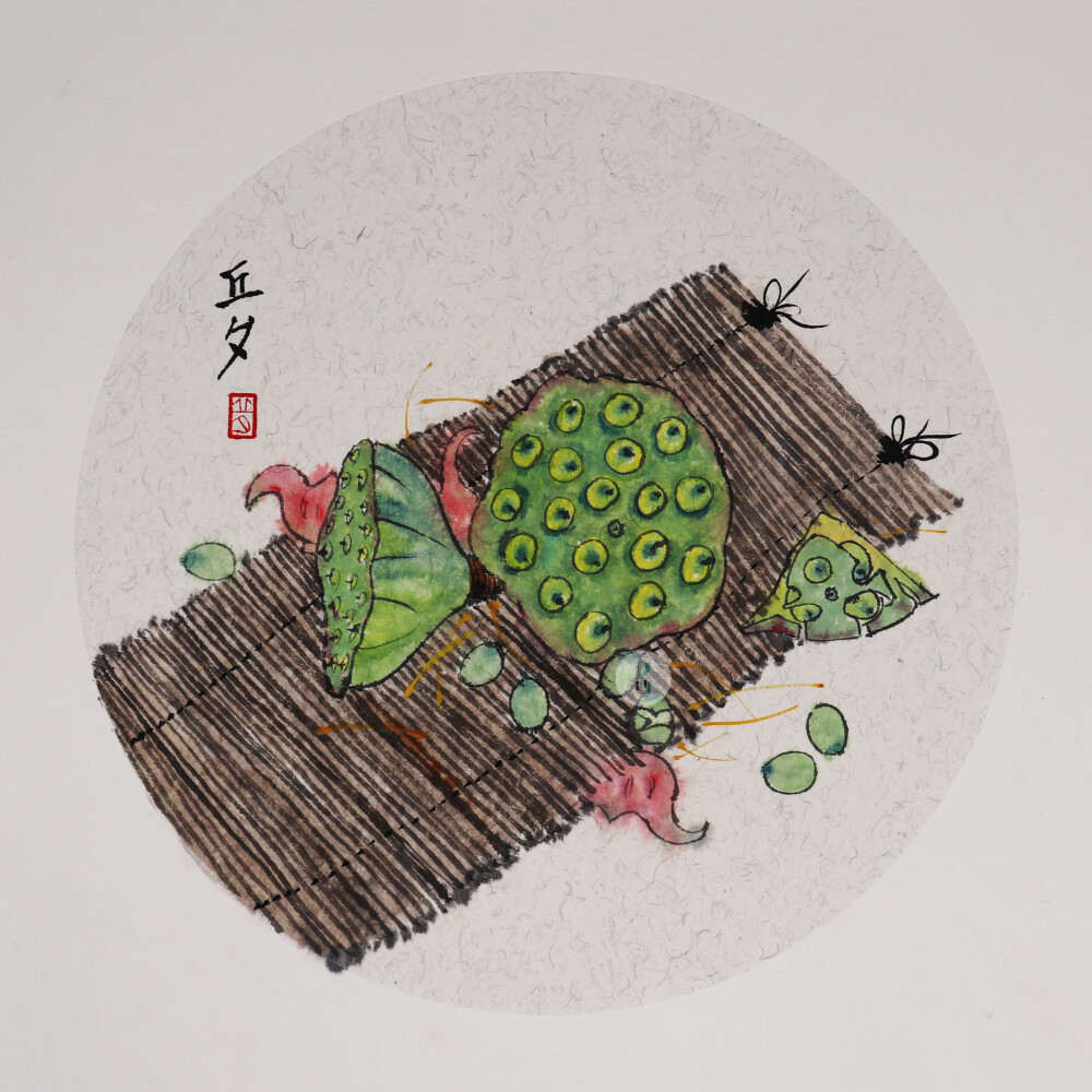 国画 手绘 画画 上课 花卉 植物