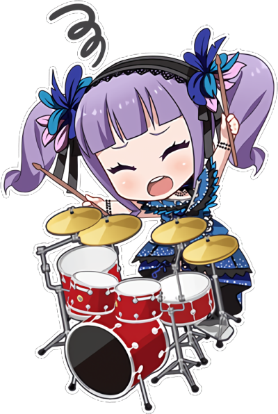 Roselia——宇田川亚子 活动招募常驻Q版服装形象（LIVE失败）
〔★★★ 专一的上进心〕
所属活动：一般活动 连结思绪的未竟之歌
所属招募：觉醒的歌姬（招募）