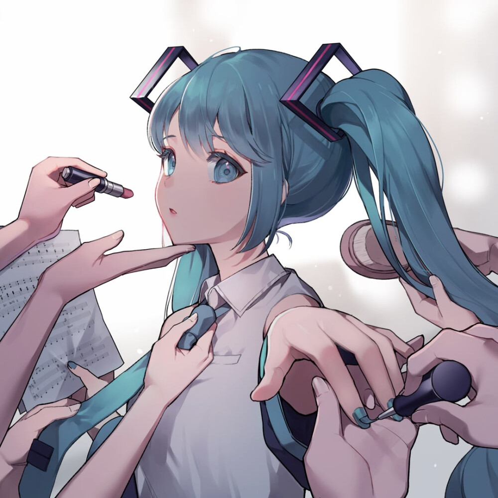 动漫女头可爱 初音未来