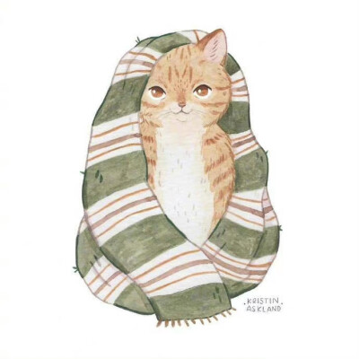 猫咪插画，via：Kristin Ashland ​​​