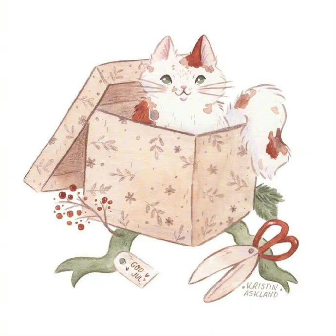 猫咪插画，via：Kristin Ashland ​​​