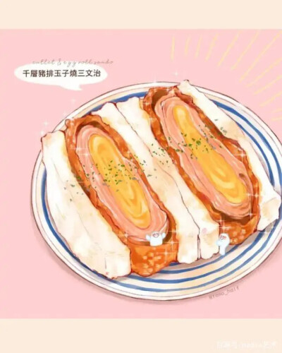 美食插画作品