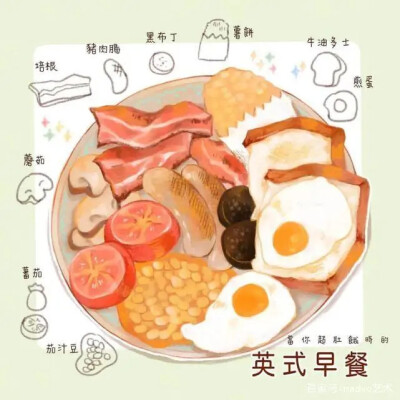 美食插画作品