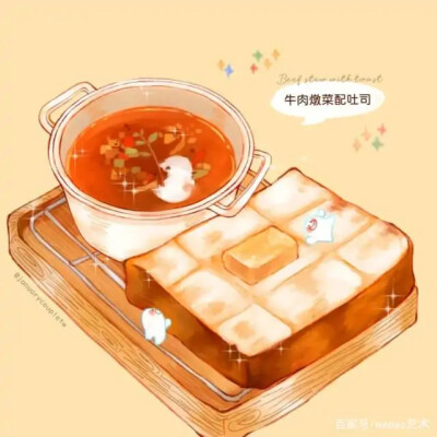 美食插画作品