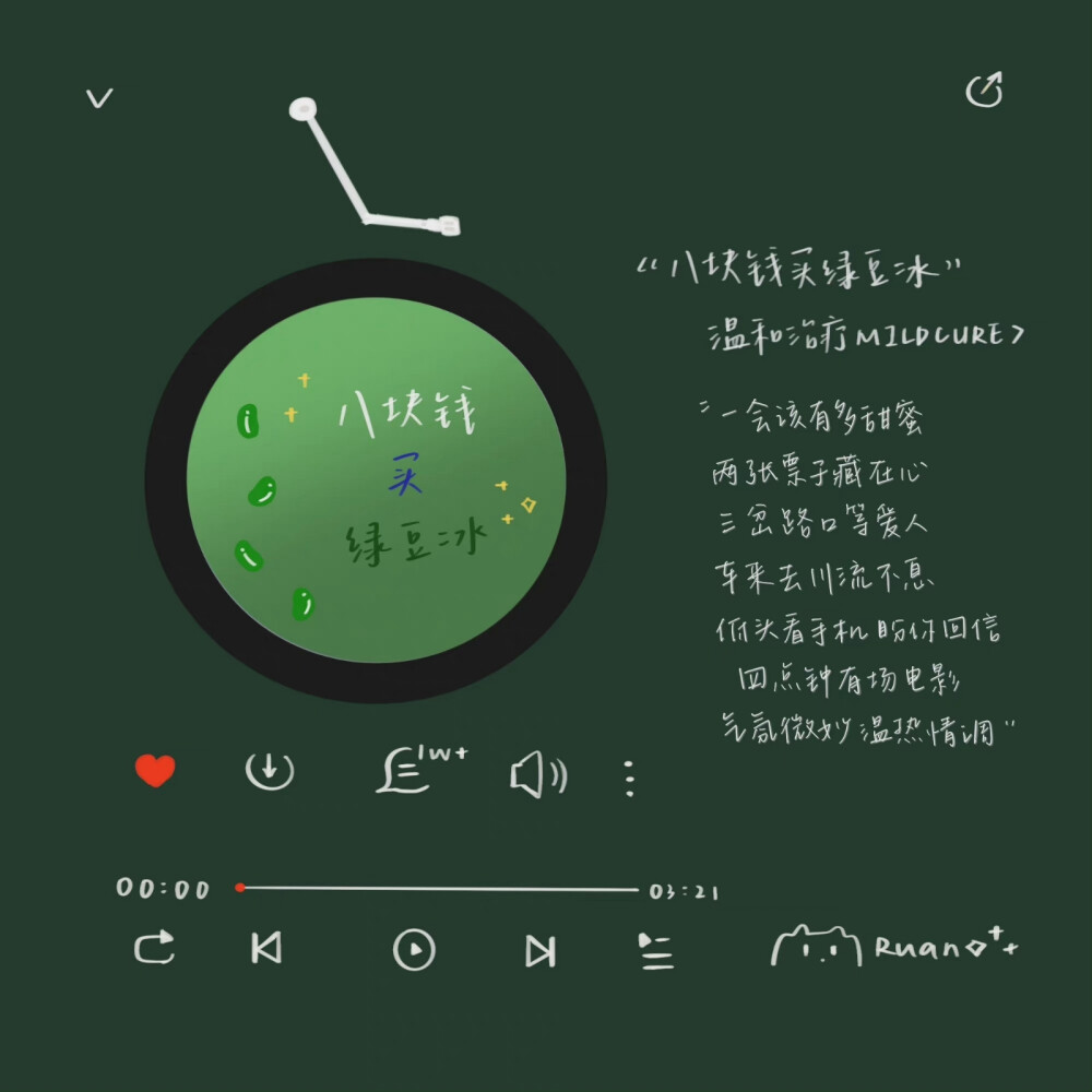 唱片歌词背景图 这种风格很好看
图片作者来源:软软软千软