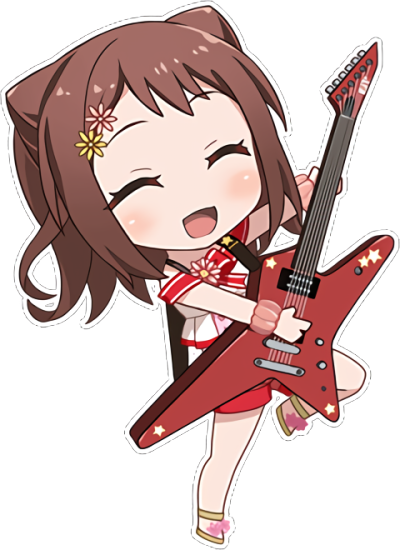 Poppin'Party——户山香澄 活动奖励卡-限定Q版服装形象（LIVE成功）
〔★★ 第一位客人〕
所属活动：一般活动 里美的赠礼之歌