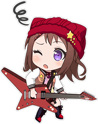 Poppin'Party——户山香澄 活动招募常驻Q版服装形象（LIVE失败）
〔★★★★ 最初的声音〕
所属活动：一般活动 寻觅繁星
所属招募：星光之旅（招募）