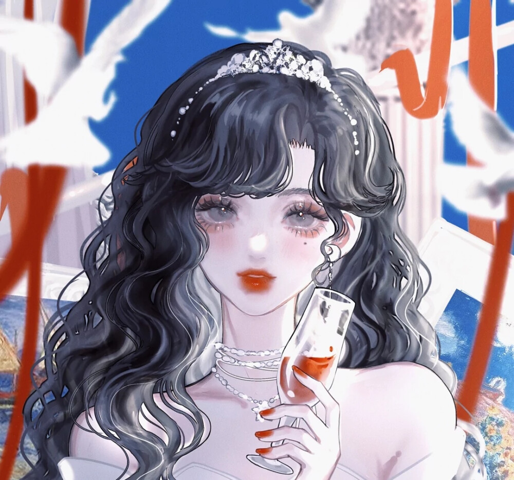 晓妆初过，沈檀轻注些儿个。向人微露丁香颗，一曲清歌，暂引樱桃破。
罗袖裛残殷色可，杯深旋被香醪涴。绣床斜凭娇无那，烂嚼红茸，笑向檀郎唾