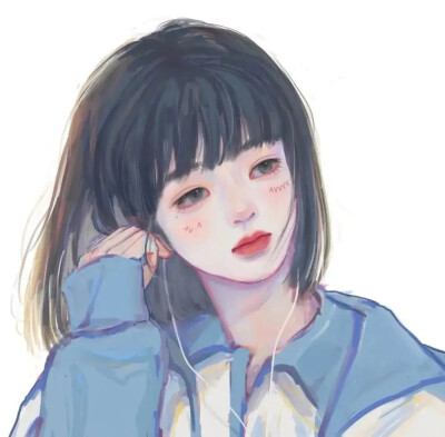 动漫插画 女生头像