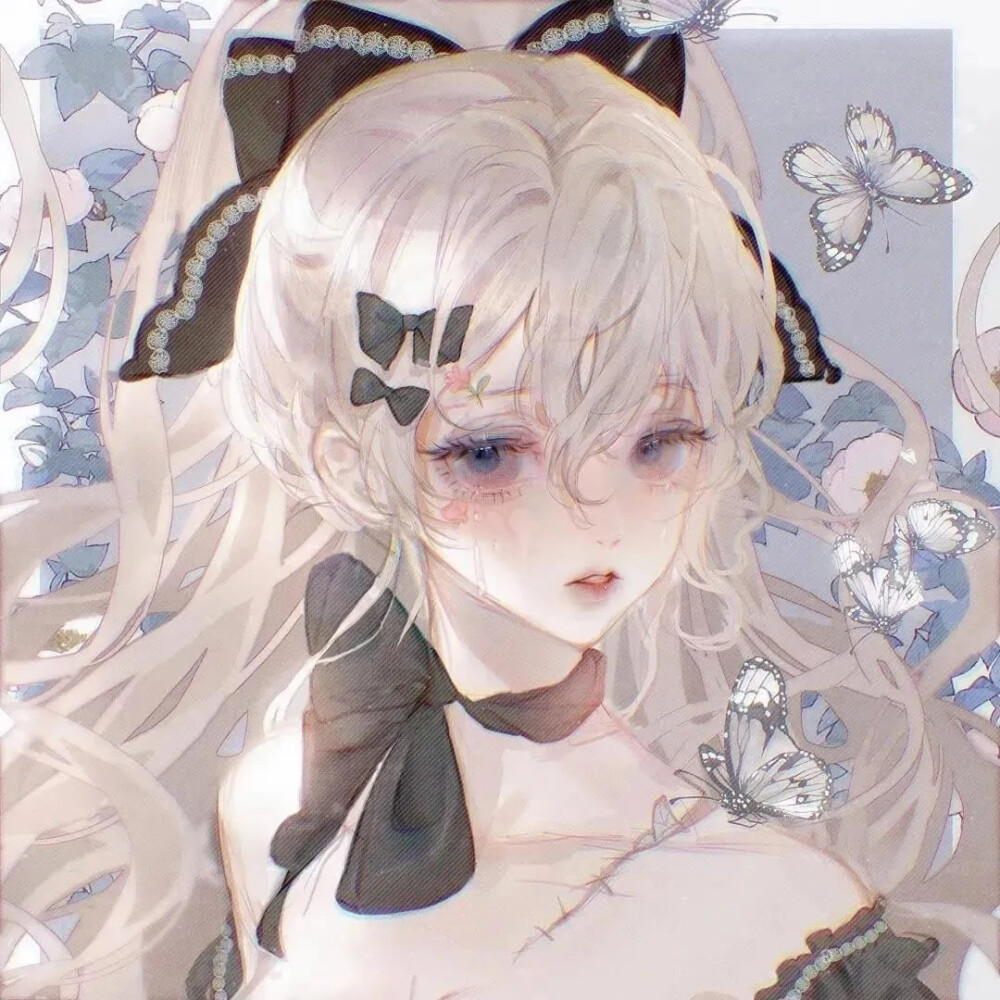 动漫女头闺蜜头像森系