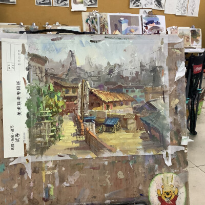 黑白照片写生，今天感觉好好！希望联考顺利