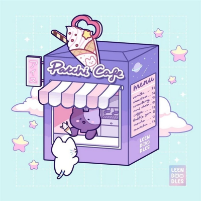 可爱的配色，萌萌的插画 ~
画师 leendoodles 