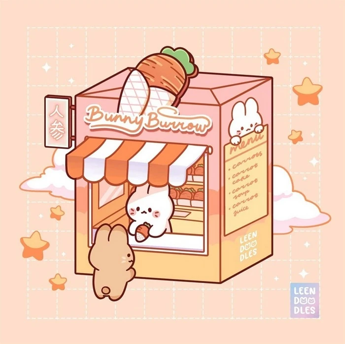 可爱的配色，萌萌的插画 ~
画师 leendoodles 