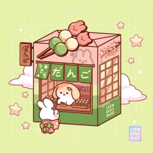 可爱的配色，萌萌的插画 ~ 
画师 leendoodles 
