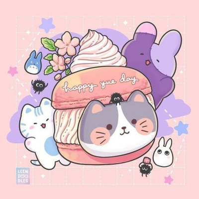 可爱的配色，萌萌的插画 ~
画师 leendoodles 