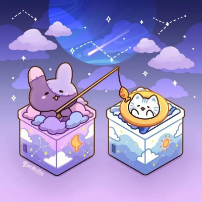 可爱的配色，萌萌的插画 ~
画师 leendoodles 