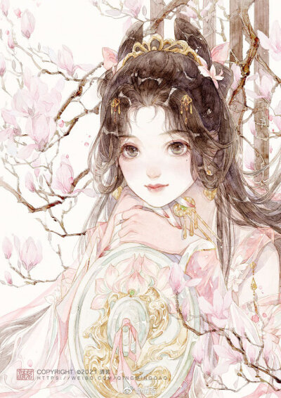 一组画风绝美的古风插画
画师：weibo@清茗