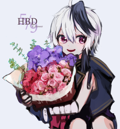 v flower，VOCALOID
图片来源于pixiv