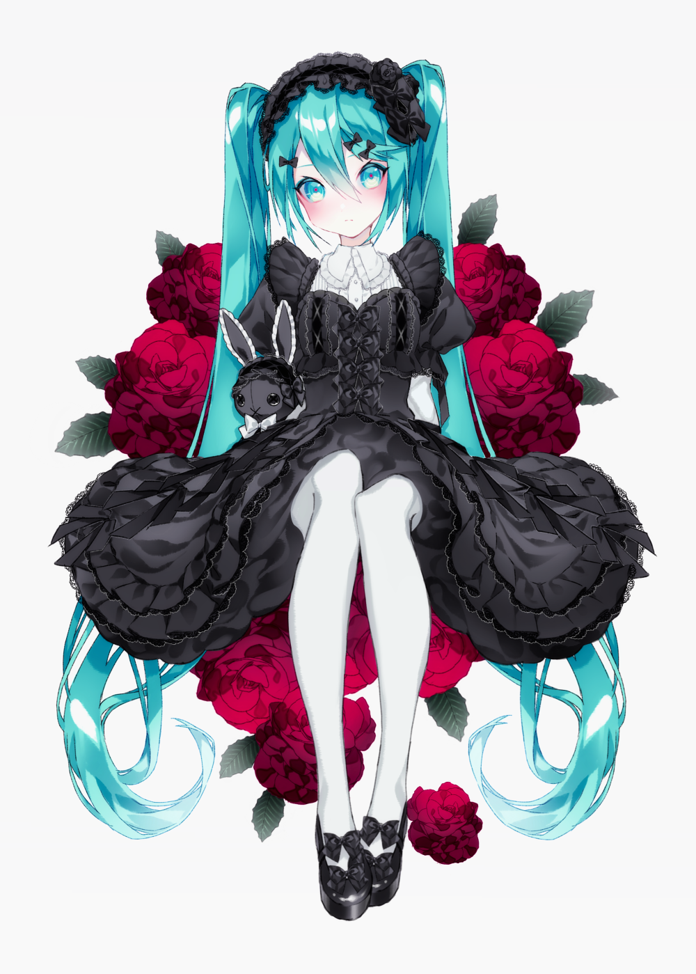 初音未来，miku，VOCALOID
图片来源于pixiv