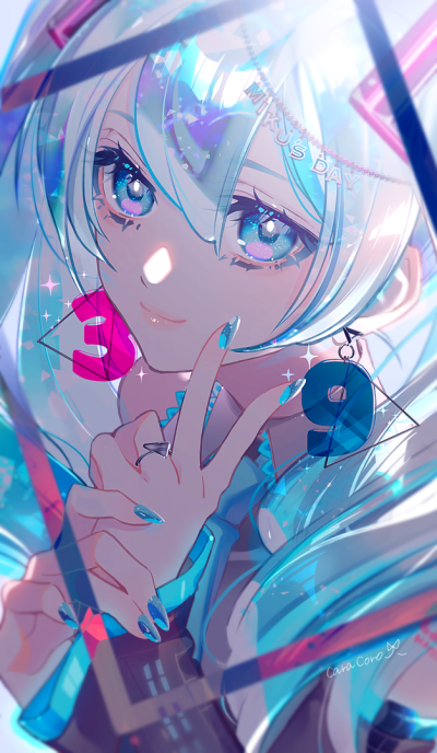 初音未来，miku，VOCALOID
图片来源于pixiv