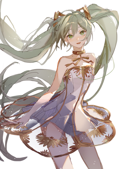 初音未来，miku，VOCALOID
图片来源于pixiv