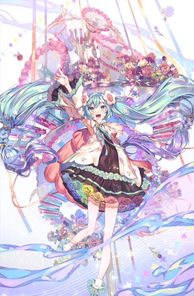 初音未来，miku，VOCALOID
图片来源于pixiv