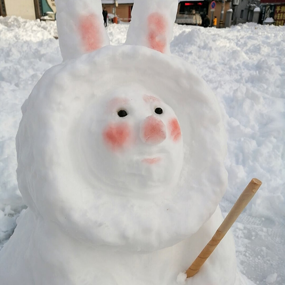 冬 纯欲雪人 背景图 .我又不是你废墟中唯一的神