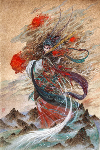 画师杉泽手绘山海经
#书籍《观山海》插画