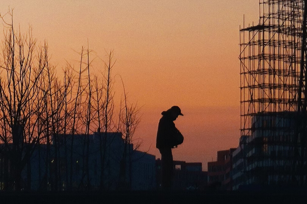 黄昏 日落 夕阳 剪影