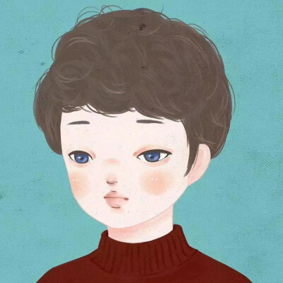 好看的插画头像，作者未知。
