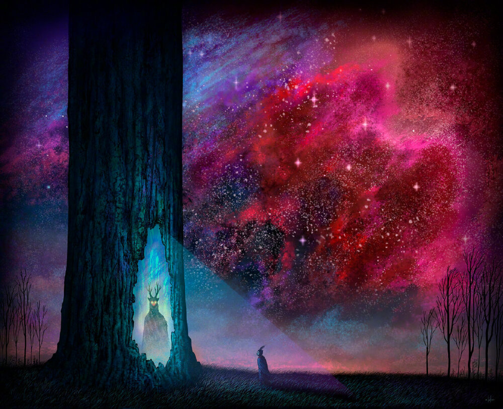 阴森而迷幻的插画，插画师 Andy Kehoe 