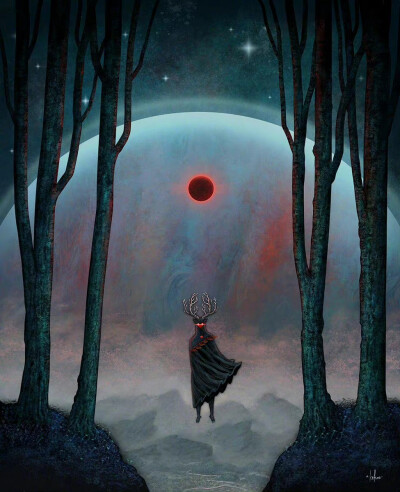 阴森而迷幻的插画，插画师 Andy Kehoe 