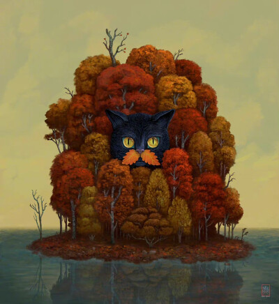 阴森而迷幻的插画，插画师 Andy Kehoe 