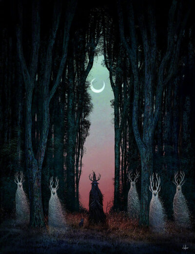 阴森而迷幻的插画，插画师 Andy Kehoe 