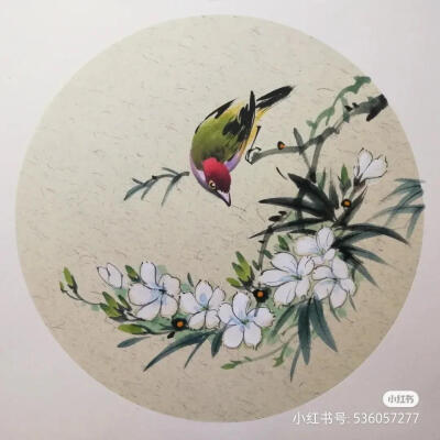 画师良川的国画写意花鸟