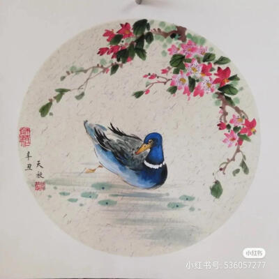 画师良川的国画写意花鸟