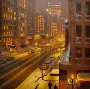 加拿大城市景观画家
理查德·萨沃伊
夜晚雪景
侵权删