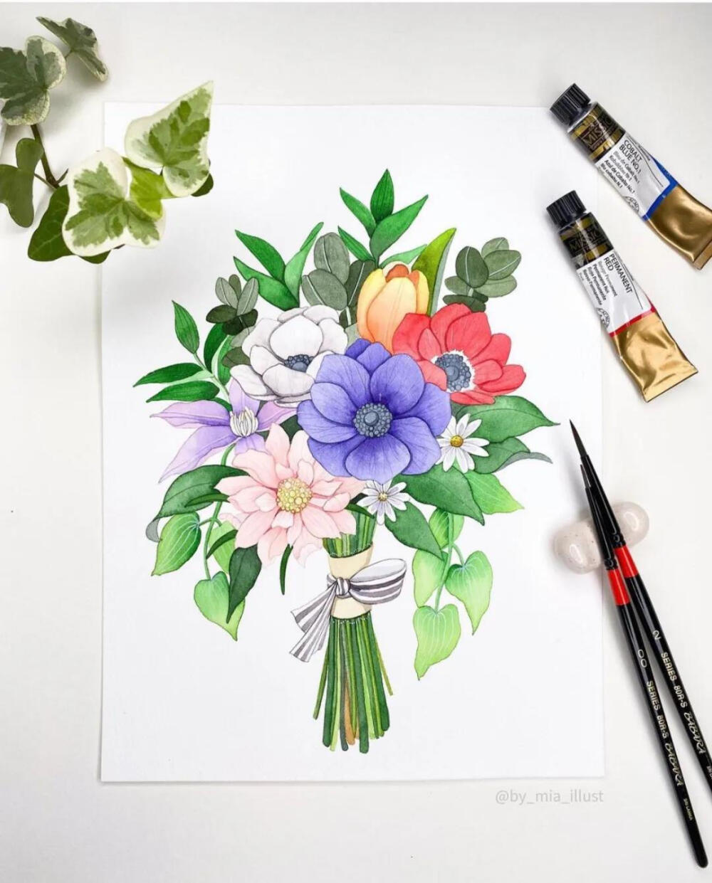 韩国插画师：mia 