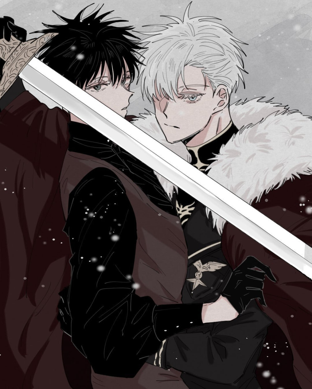  这个太太画的五伏同人好香好香好香！！
twi：vivivibbi ​​