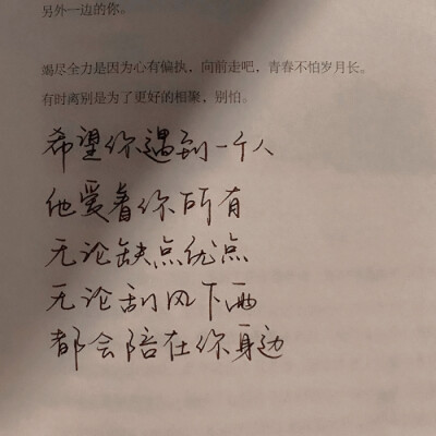 我会披星戴月不辞万里，抛下世俗的一切奔向你 ，你身上干净耀眼的少年气，晴朗了我少女时代所有的欢喜。