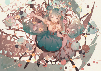 初音未来，miku，VOCALOID，图片来源于pixiv