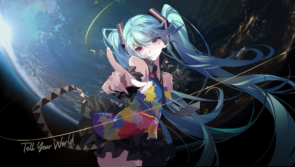 初音未来，miku，VOCALOID，图片来源于pixiv