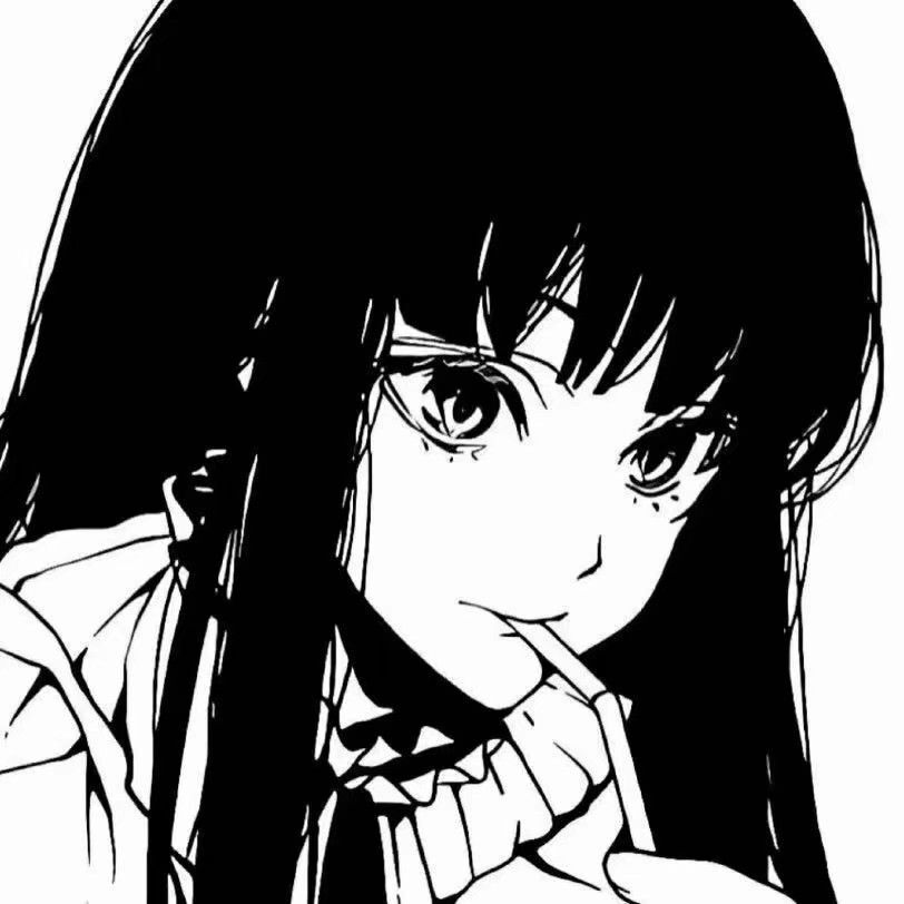 黑白动漫女头|侵权致歉