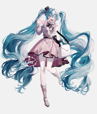 初音未来，miku，VOCALOID
图片来源于pixiv