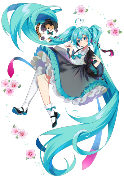 初音未来，miku，VOCALOID
图片来源于pixiv