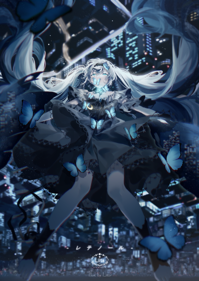 初音未来，miku，VOCALOID
图片来源于pixiv