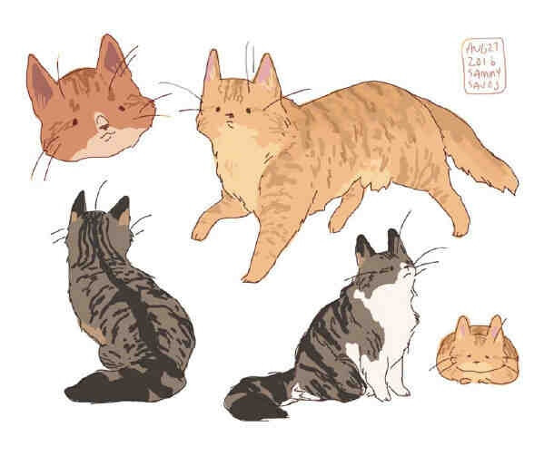 猫猫狗狗，插画师 Sammy Savos ​​​