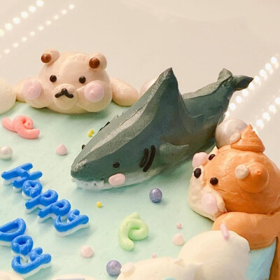 蛋糕上的可可爱爱