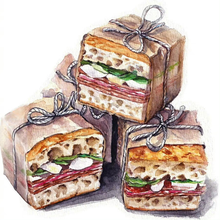 美食绘，ins:average_sandwich44 ​​​